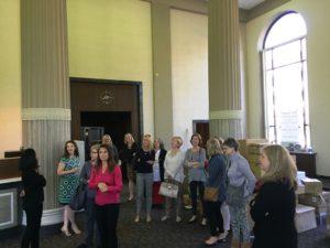 EA staff inside former bank bldg at Goodyear hdqtrs