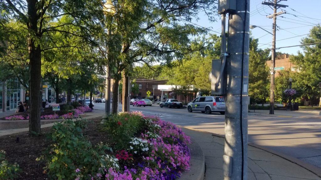 Picture of Coventry Village from the northwest corner of Euclid Heights Boulevard and Coventry Road