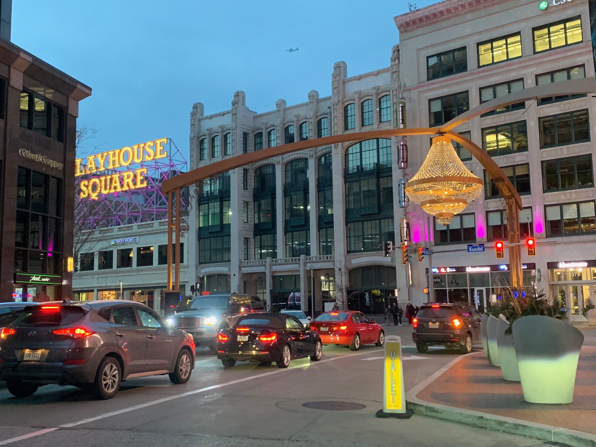 Playhouse Square streetscape in Downtown Cleveland